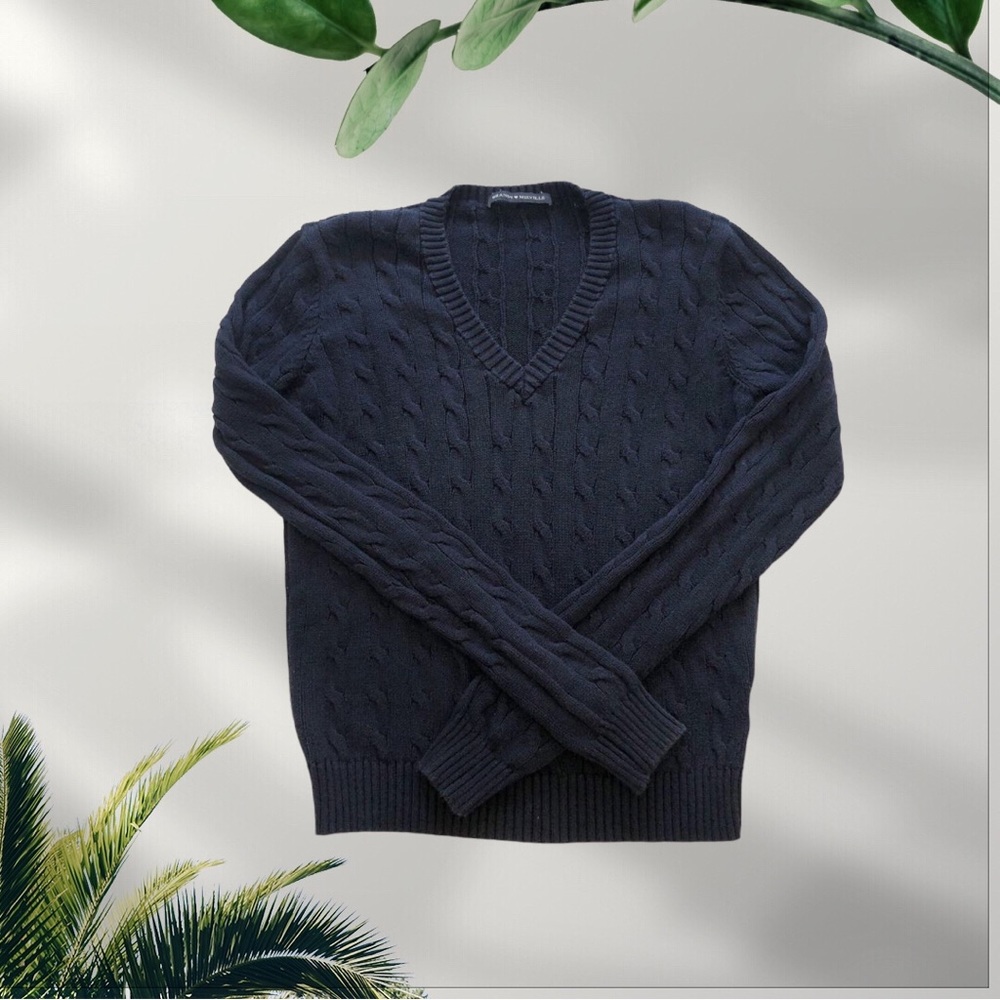 Navy Blue Brandy Melville V Neck